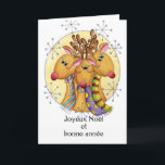 Cartes Pour Fêtes Annuelles French Christmas Card - Reindeer - Joyeux Noël<br><div class="desc">French Christmas Card - Reindeer - Joyeux Noël</div>