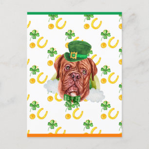 Cartes Pour Fêtes Annuelles French Mastiff Shamrock St. Patrick's Day