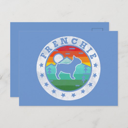 Cartes Pour Fêtes Annuelles Frenchie Bulldog Chien Papa (Devant / Derrière)