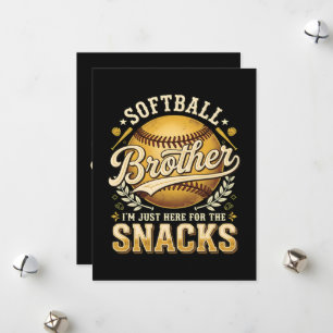 Cartes Pour Fêtes Annuelles Frère de softball drôle Snacks Sports
