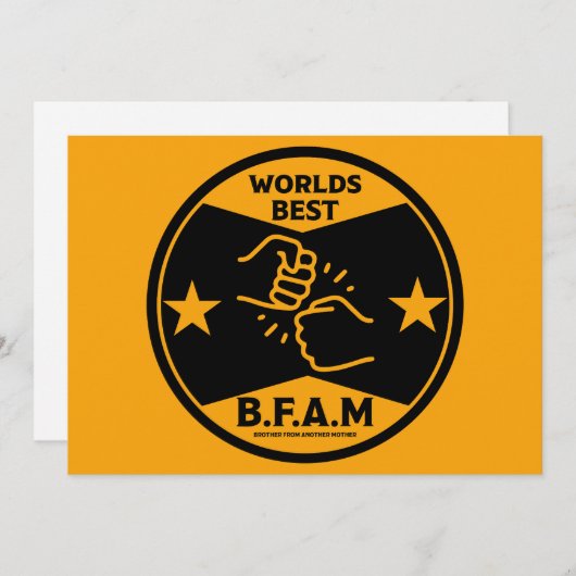 Cartes Pour Fêtes Annuelles Frère D'Une Autre Mère (Devant / Derrière)