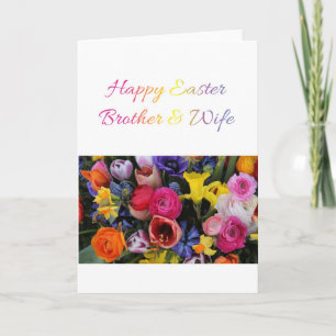 Cartes Pour Fêtes Annuelles Frère et femme heureux Pâques