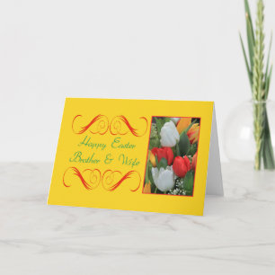 Cartes Pour Fêtes Annuelles Frère et femme heureux Pâques