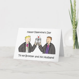 Cartes Pour Fêtes Annuelles Frère et mari Valentine
