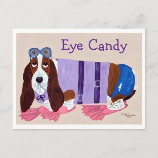 Cartes Pour Fêtes Annuelles Friandise pour les yeux Basset Hound 