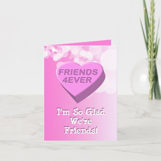 Cartes Pour Fêtes Annuelles Friends 4Ever Candy Heart (Devant)