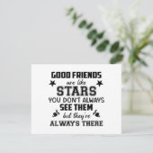 Cartes Pour Fêtes Annuelles Friendship T-Shirt Quote Good Friend Like Star (Debout devant)