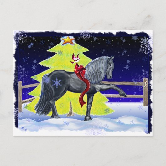 Cartes Pour Fêtes Annuelles Friesian Holiday (Devant)