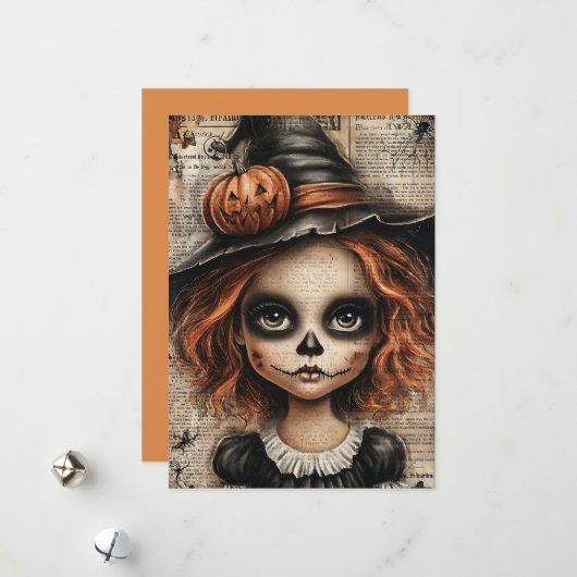 Cartes Pour Fêtes Annuelles Fright & Delight Halloween (Devant/Arrière en situation)