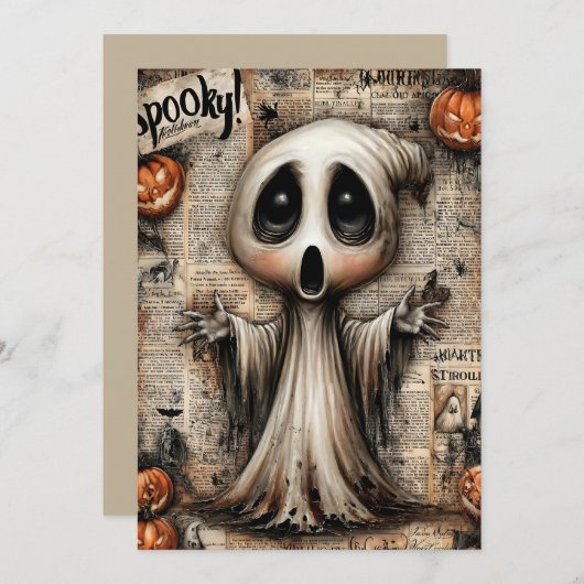 Cartes Pour Fêtes Annuelles Fright & Delight Halloween (Devant / Derrière)