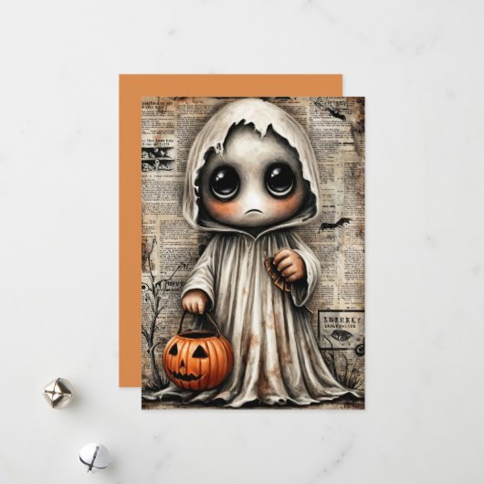 Cartes Pour Fêtes Annuelles Fright & Delight Halloween (Devant/Arrière en situation)