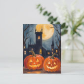 Cartes Pour Fêtes Annuelles Fright Jack-O-Lantern | Halloween Éffrayant peint (Debout devant)
