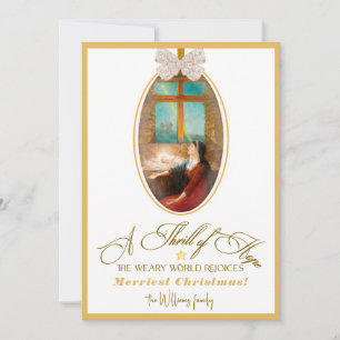 Cartes Pour Fêtes Annuelles Frisson élégant d'espoir Or poussiéreux Photo Noël