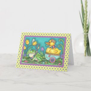 CARTES POUR FÊTES ANNUELLES FROG & DUCK PRINCE EASTER NOTE GREETING CARD VERS