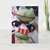 CARTES POUR FÊTES ANNUELLES FROG REMERCIE..."HOPPY NOËL" (Devant)