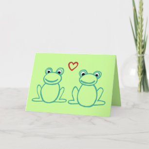 Cartes Pour Fêtes Annuelles Frogs with Heart Happy Valentine's Day !