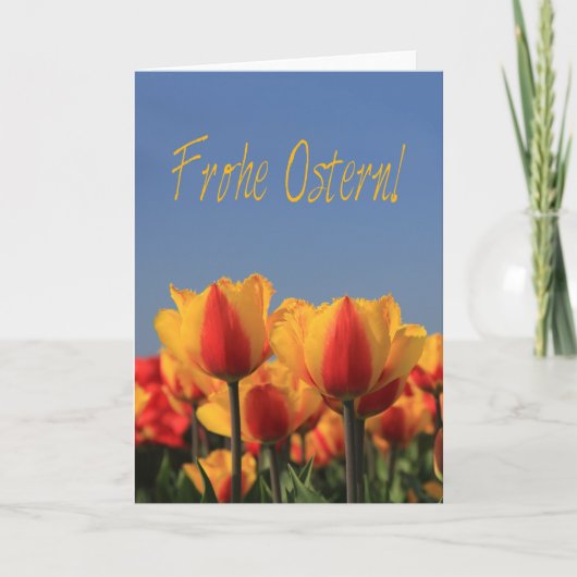 Cartes Pour Fêtes Annuelles Frohe Ostern Allemand Joyeux Pâques (Devant)