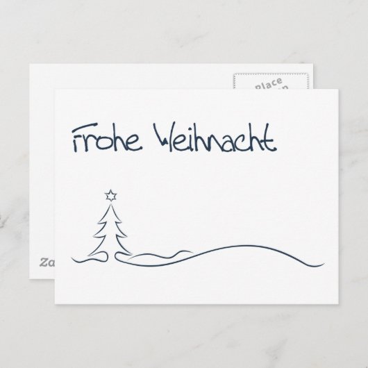 Cartes Pour Fêtes Annuelles Frohe Weihnacht... / Joyeux Noël (Devant / Derrière)