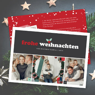 Cartes Pour Fêtes Annuelles 'Frohe Weihnachten' Allemand Joyeux Noël 3 Photo