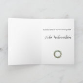 Cartes Pour Fêtes Annuelles Frohe Weihnachten, couronne allemande de Noël (Intérieur)