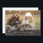 Cartes Pour Fêtes Annuelles Frohe Weihnachten | Weihnachtskarte<br><div class="desc">Weihnachtskarte mit Foto und Schnee Design</div>