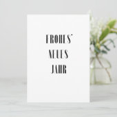 Cartes Pour Fêtes Annuelles Frohes Neues Jahr - minimalistic typography card (Debout devant)