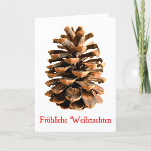 Cartes Pour Fêtes Annuelles Frohliche Weihnachten - Cône de pin de Jérusalem