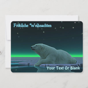 Cartes Pour Fêtes Annuelles Frohliche Weihnachten - Ours polaire de bord de gl
