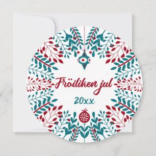 Cartes Pour Fêtes Annuelles Fröiliken jul, Noël frisonne du Nord