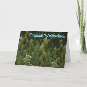 Cartes Pour Fêtes Annuelles Froliche Weihnachten - forêt foncée