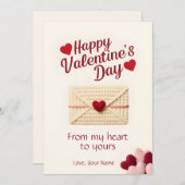 Cartes Pour Fêtes Annuelles From My Heart to Yours Valentine Card (Devant / Derrière)