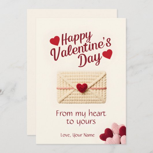 Cartes Pour Fêtes Annuelles From My Heart to Yours Valentine Card (Devant / Derrière)