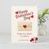 Cartes Pour Fêtes Annuelles From My Heart to Yours Valentine Card (Debout devant)