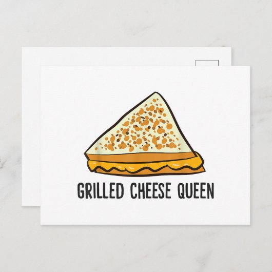 Cartes Pour Fêtes Annuelles Fromage Grillé Queen Funny Fromage Grillé (Devant / Derrière)