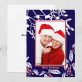 Cartes Pour Fêtes Annuelles Frontière de Noël Holly et Mistletoe (Devant / Derrière)