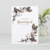 Cartes Pour Fêtes Annuelles Frontière florale gracieuse (Debout devant)