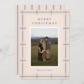 Cartes Pour Fêtes Annuelles Frontière Gingham (Devant / Derrière)