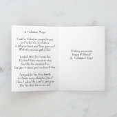 Cartes Pour Fêtes Annuelles Frontière sacrée d'or de fleurs de Jésus Valentine (Intérieur)