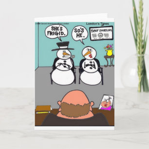 Cartes Pour Fêtes Annuelles Frost Snowman & Femme Frigid Funny Mugs Tee - shir