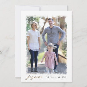 Cartes Pour Fêtes Annuelles Frosted Holiday Photo Card