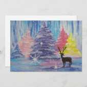 Cartes Pour Fêtes Annuelles Frosted Winter (Devant / Derrière)