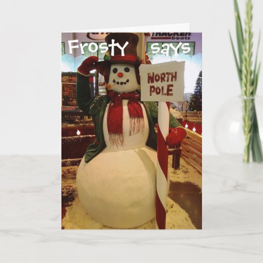 CARTES POUR FÊTES ANNUELLES FROSTY DIT JOYEUX NOËL (Devant)