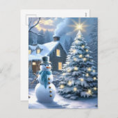 Cartes Pour Fêtes Annuelles Frosty et son Noël magique (Devant / Derrière)