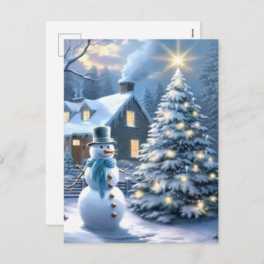 Cartes Pour Fêtes Annuelles Frosty et son Noël magique (Devant / Derrière)