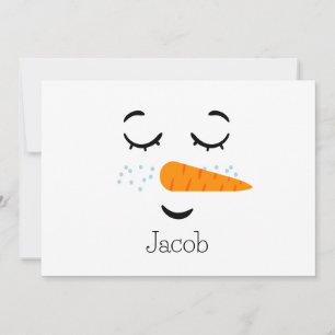 Cartes Pour Fêtes Annuelles Frosty le bonhomme de neige rêveur