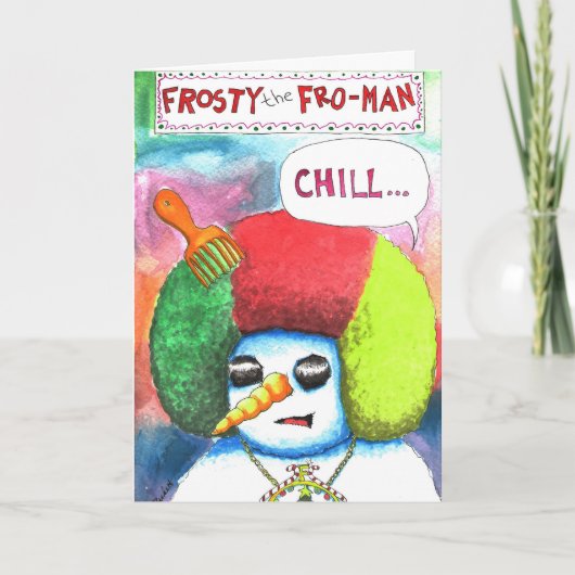 Cartes Pour Fêtes Annuelles Frosty le Fro-Man (Devant)