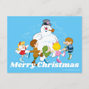 Cartes Pour Fêtes Annuelles Frosty the Snowman™   Frosty & Enfants Jouer