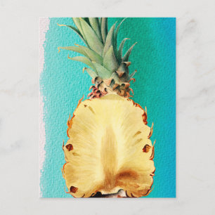 Cartes Pour Fêtes Annuelles Fruit d'ananas tropical d'été