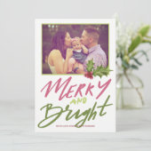 Cartes Pour Fêtes Annuelles Fruit de baies vitrées & vert clair rose (Debout devant)