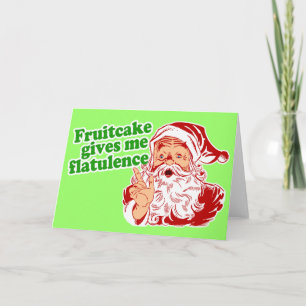 Cartes Pour Fêtes Annuelles Fruitcake fait Père Noël Fart